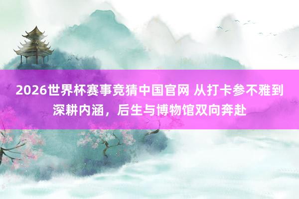 2026世界杯赛事竞猜中国官网 从打卡参不雅到深耕内涵，后生与博物馆双向奔赴