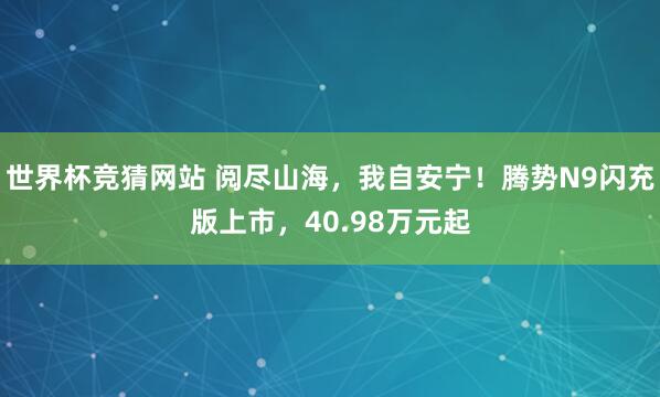 世界杯竞猜网站 阅尽山海，我自安宁！腾势N9闪充版上市，40.98万元起