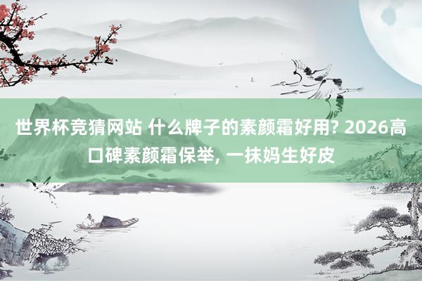 世界杯竞猜网站 什么牌子的素颜霜好用? 2026高口碑素颜霜保举， 一抹妈生好皮